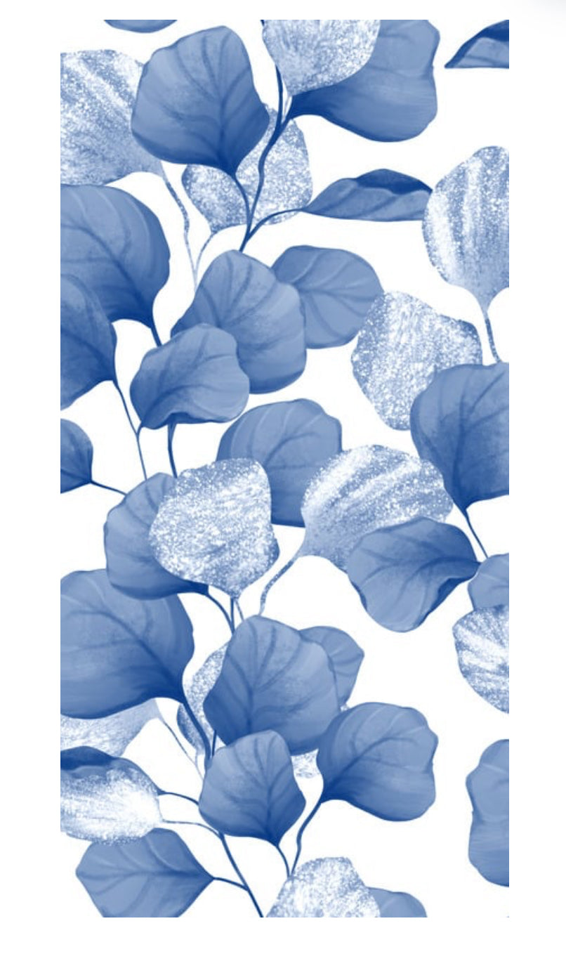 BLUE FLOWER LARGE ACRYLIC PAPER CLIP