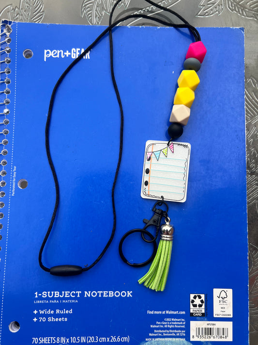 NOTEBOOK LANYARD KEYCHAIN