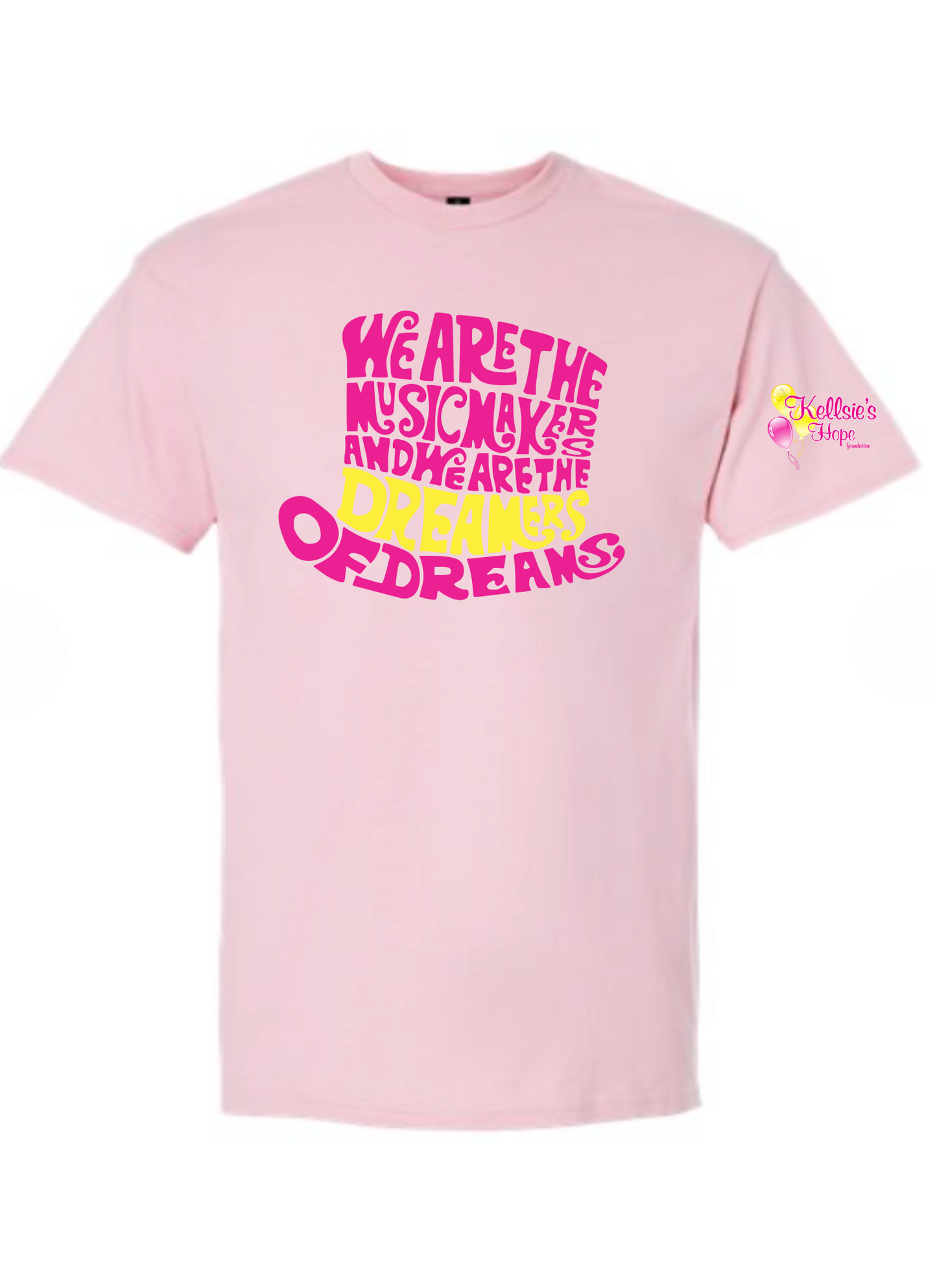 DREAMERS Kellsie's Hope YOUTH Short Sleeve Tee- Light Pink