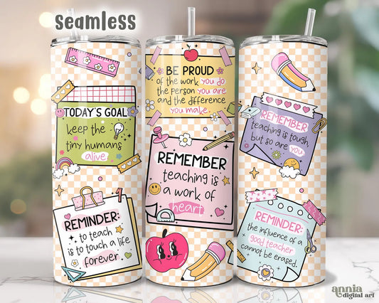 TEACHER AFFIRMATIONS 20 oz Tumbler